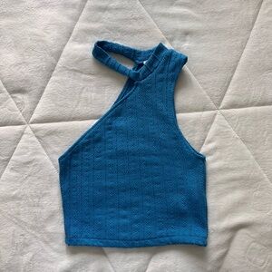 Zara Blue Asymmetric Tank